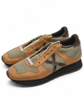 Munich camel tejido acanalado X marrón talla 40 fondo blanco cordones parciales