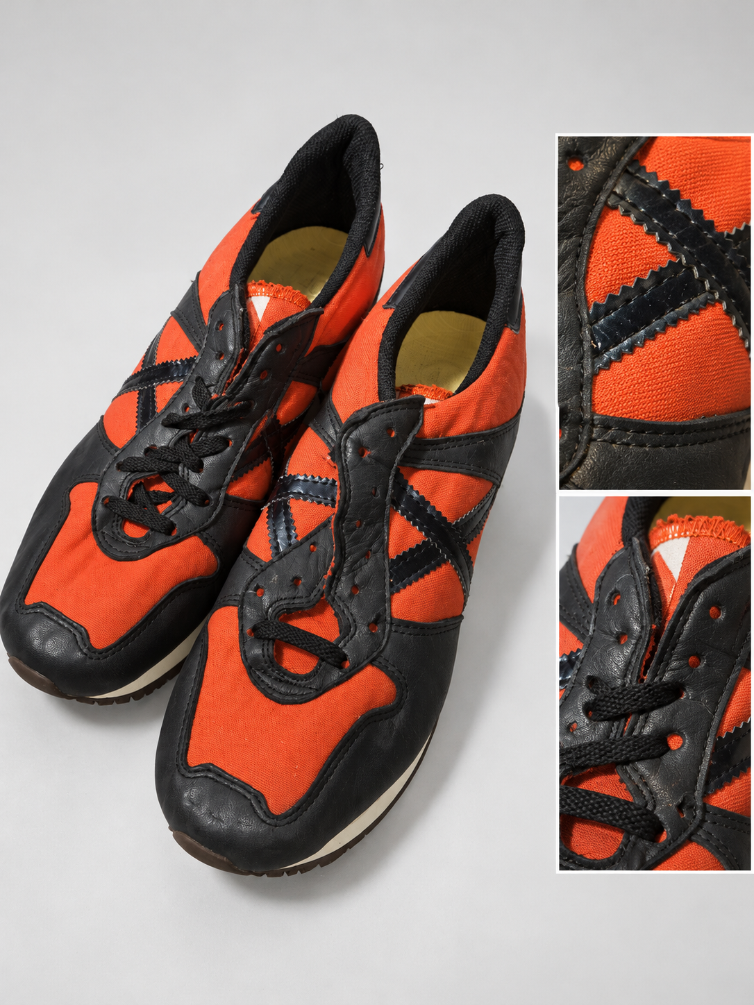 Detalles Munich naranja negras talla40 cordones incompletos