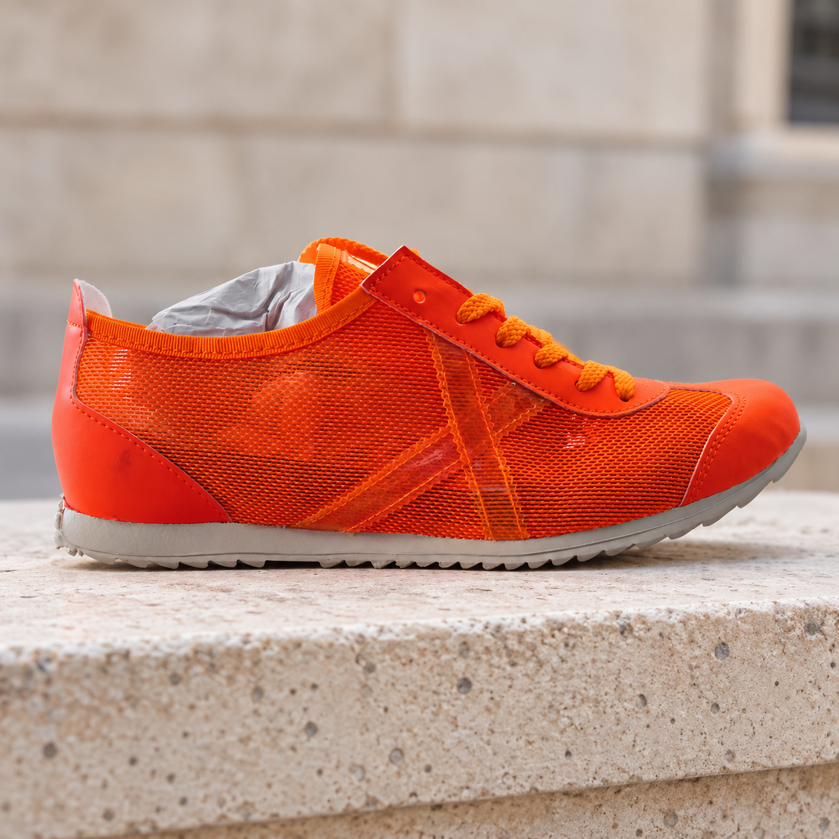 Munich OSAKA 428 naranjas de malla con X transparente, talla 39 — lifestyle