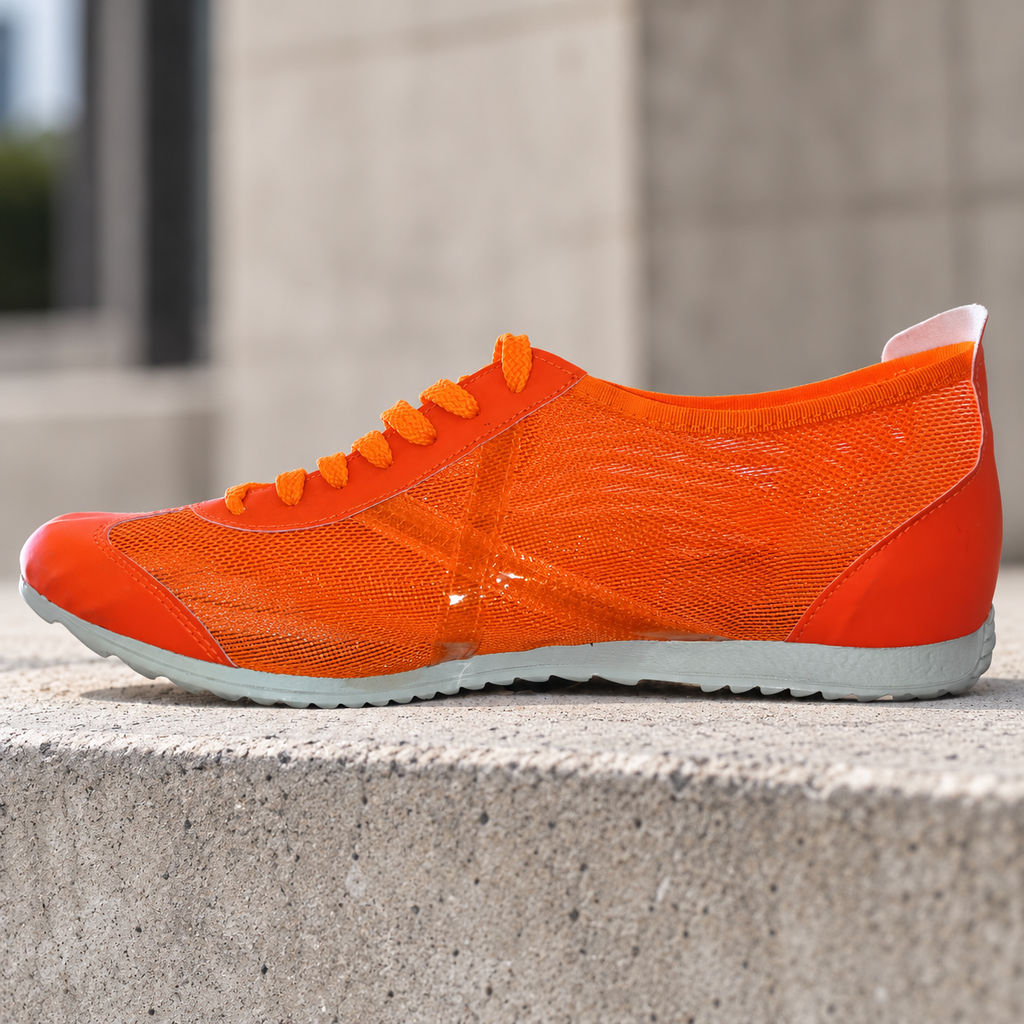 Munich OSAKA 428 naranjas de malla con X transparente, talla 45 — lifestyle