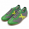 Zapatillas Munich verdes y grises de malla con detalle flúor - vista principal