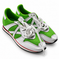 Zapatillas Munich verdes y plateadas con línea roja
