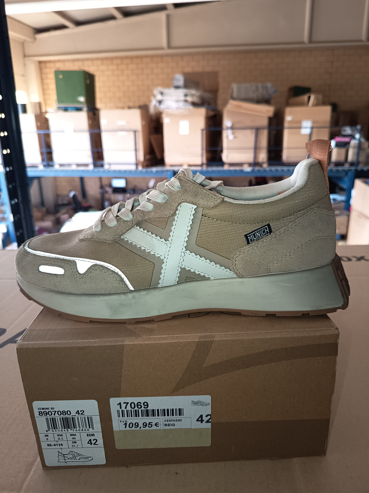 Munich XEMINE 80 beige talla 42 - detalle