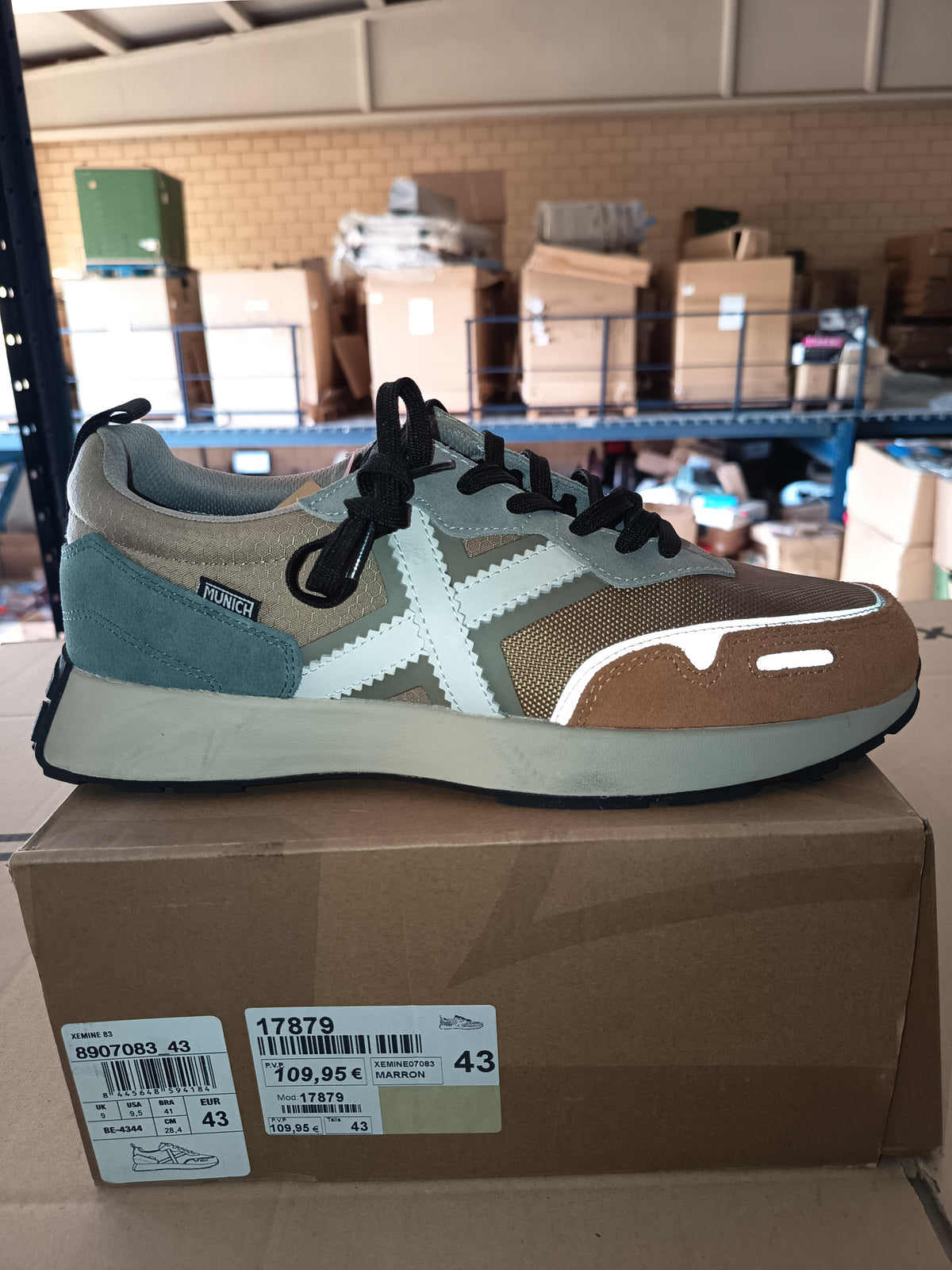 Munich XEMINE 83 marrón azul gris y blanca talla 43 - detalle