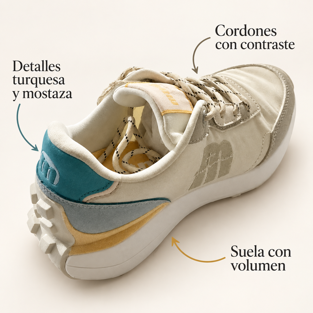Características de la zapatilla Mustang 17299 beige