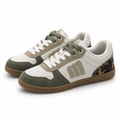 Zapatillas Mustang 60840 caqui y blancas para mujer - vista frontal