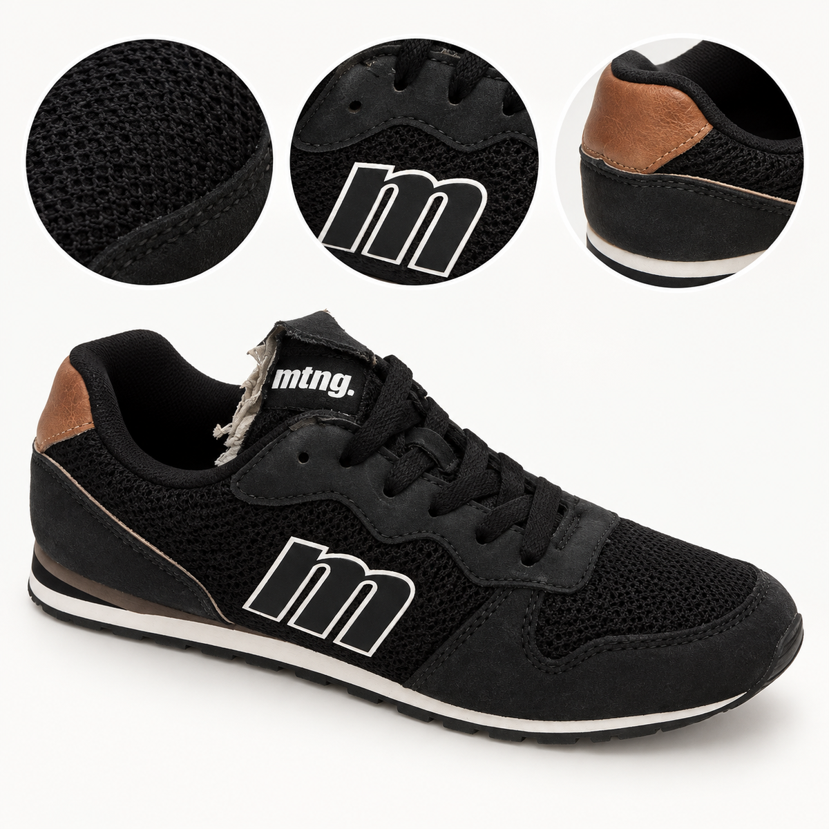 Detalles de las zapatillas Mustang 84467 negras