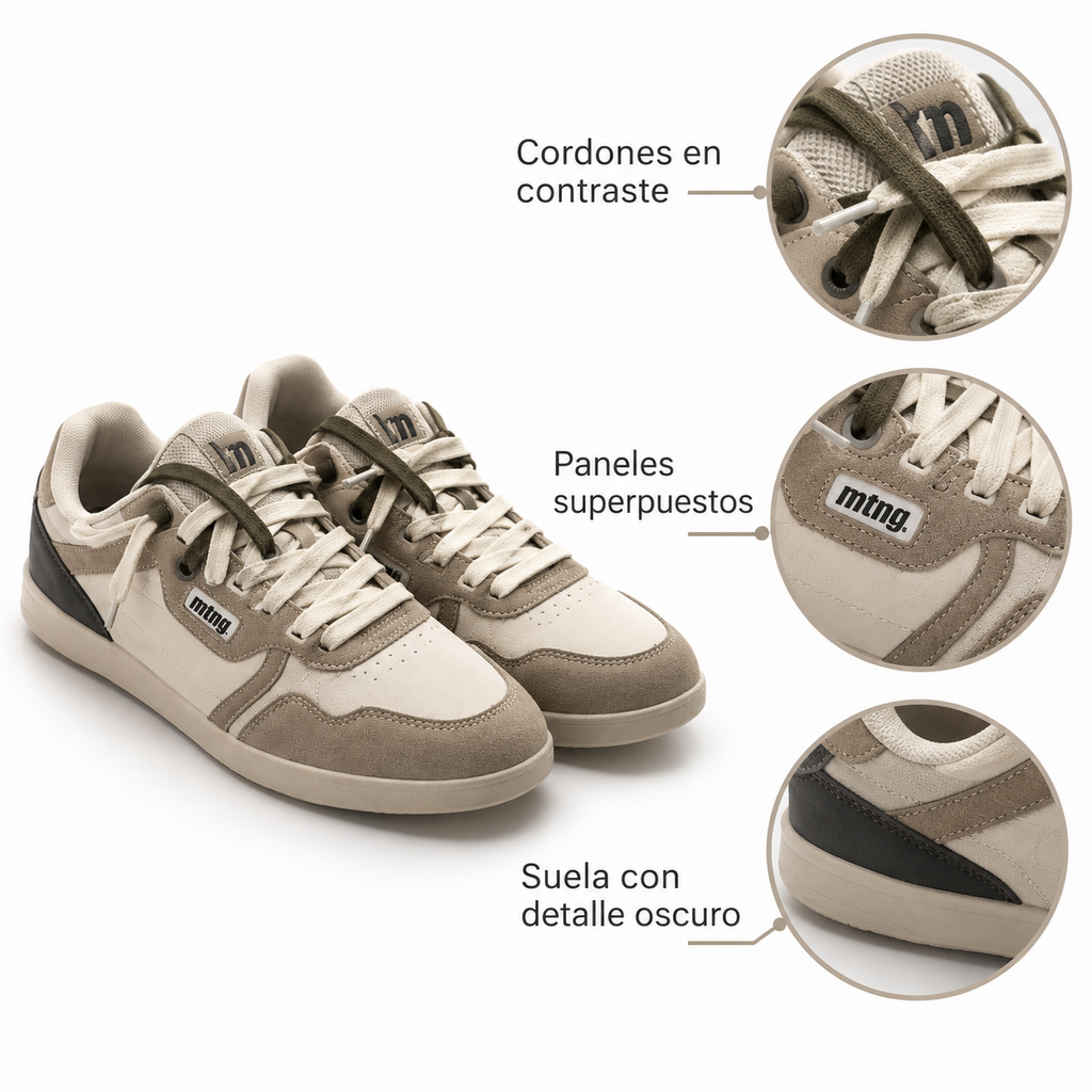 Características visibles de las zapatillas Mustang 84847 beige