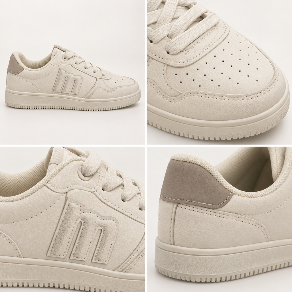 Detalles de las zapatillas Mustang Gravity 60724 blancas