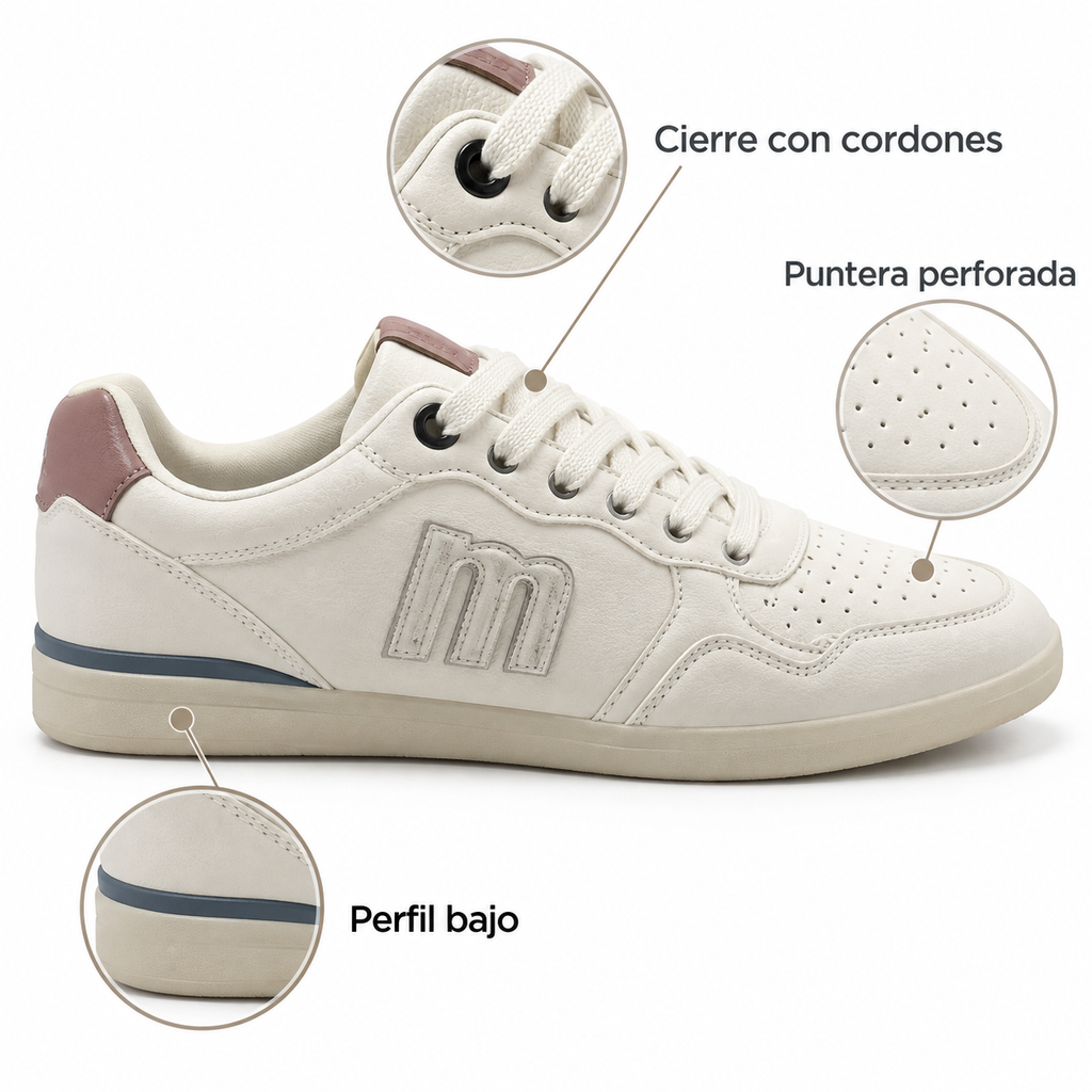 Características de las zapatillas Mustang Sofy 69983 blancas para mujer