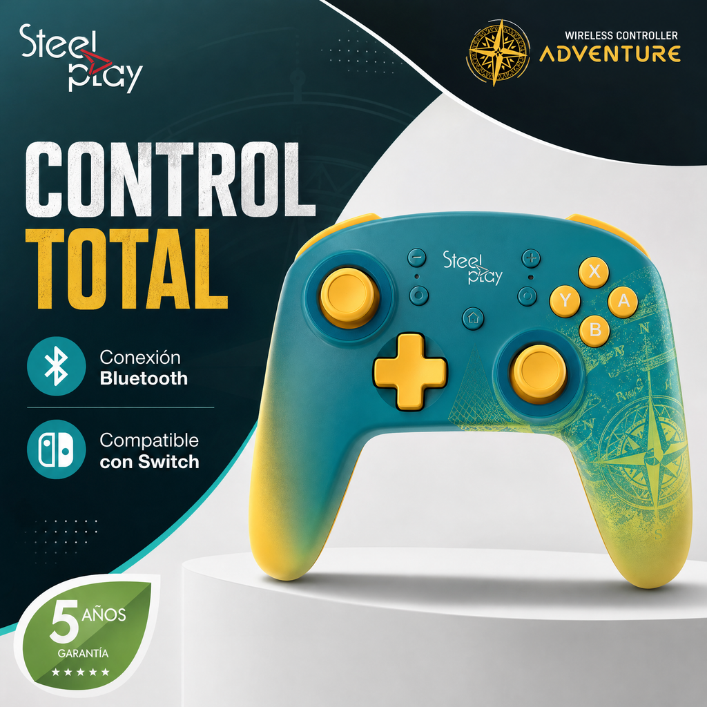 Mando inalámbrico SteelPlay Adventure para Nintendo Switch