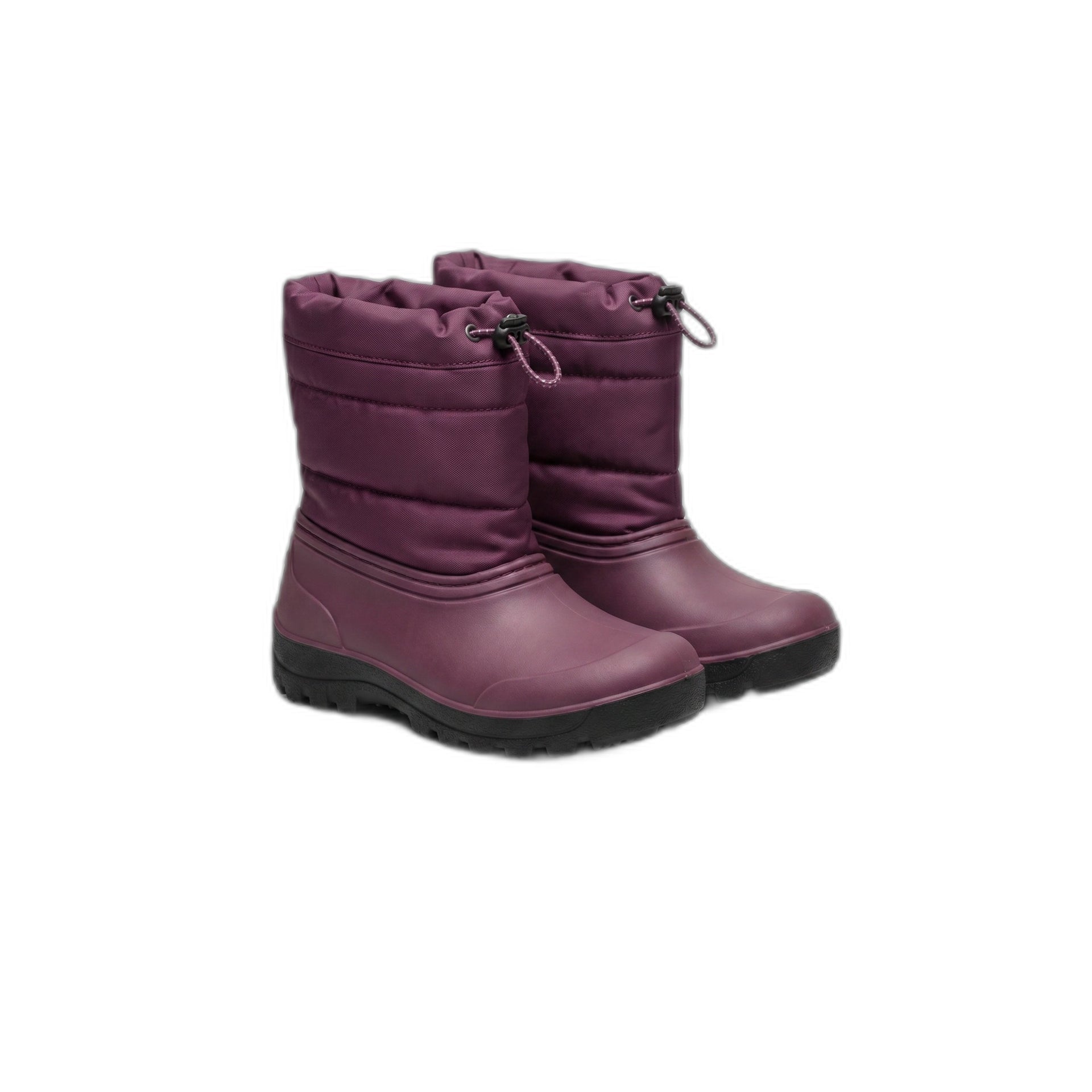 Botas de Nieve Infantiles Burdeos — Après-Ski con Cordón Toggle