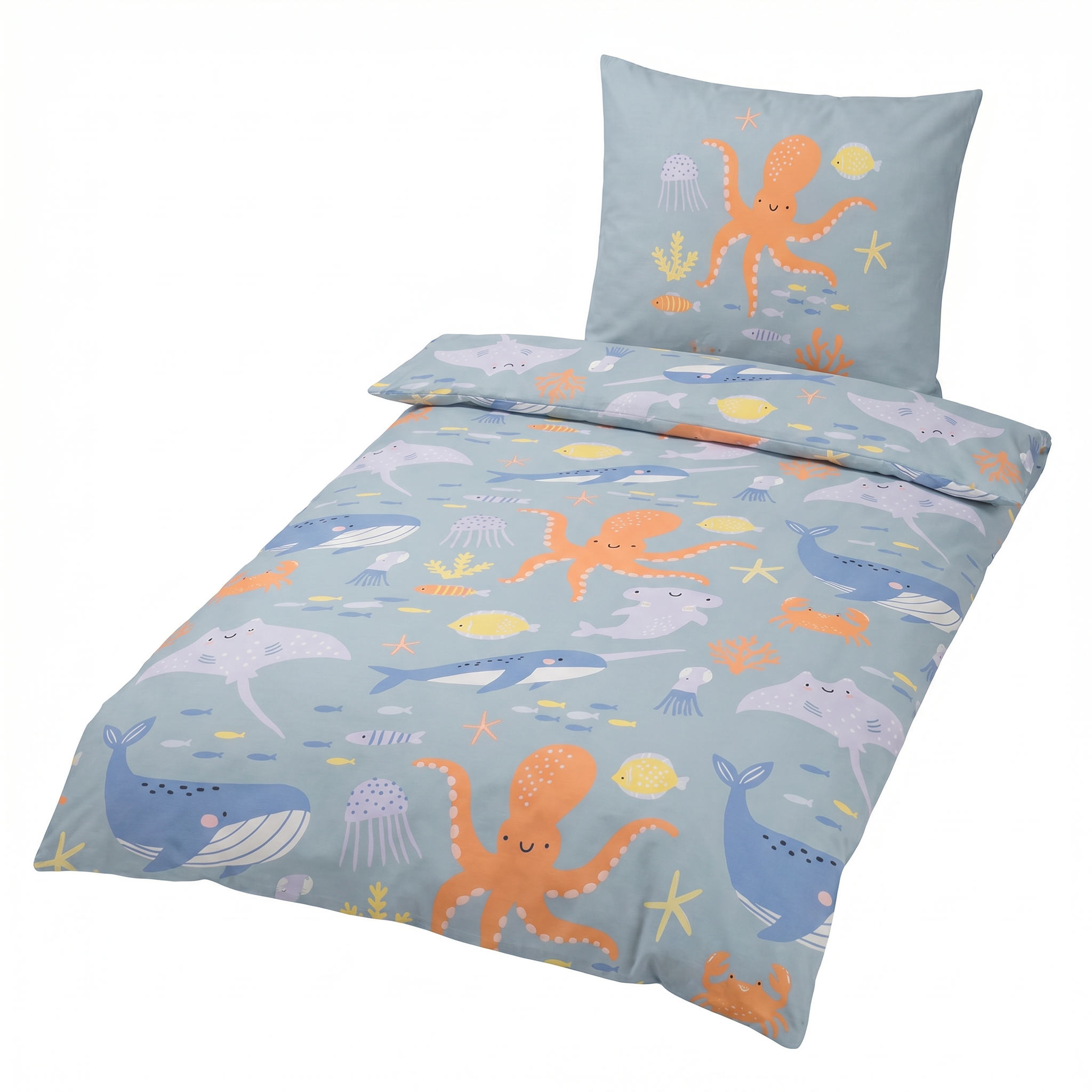 Ropa de Cama Infantil Novitesse Glow in the Dark — Océano 135x200cm