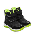 Botas Térmicas Infantiles Negro/Verde Flúor — Isolate con Doble Velcro