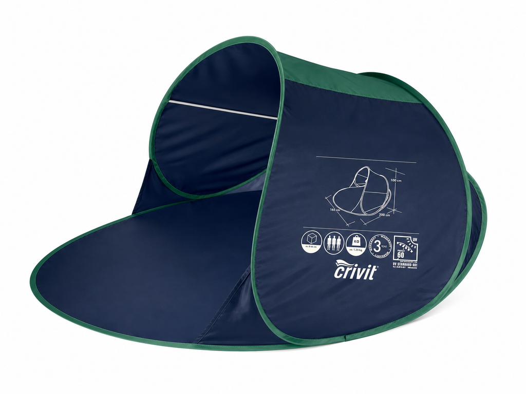 Paraviento de playa pop-up protección UV Protect 60 para 3 personas, garantía 3 años