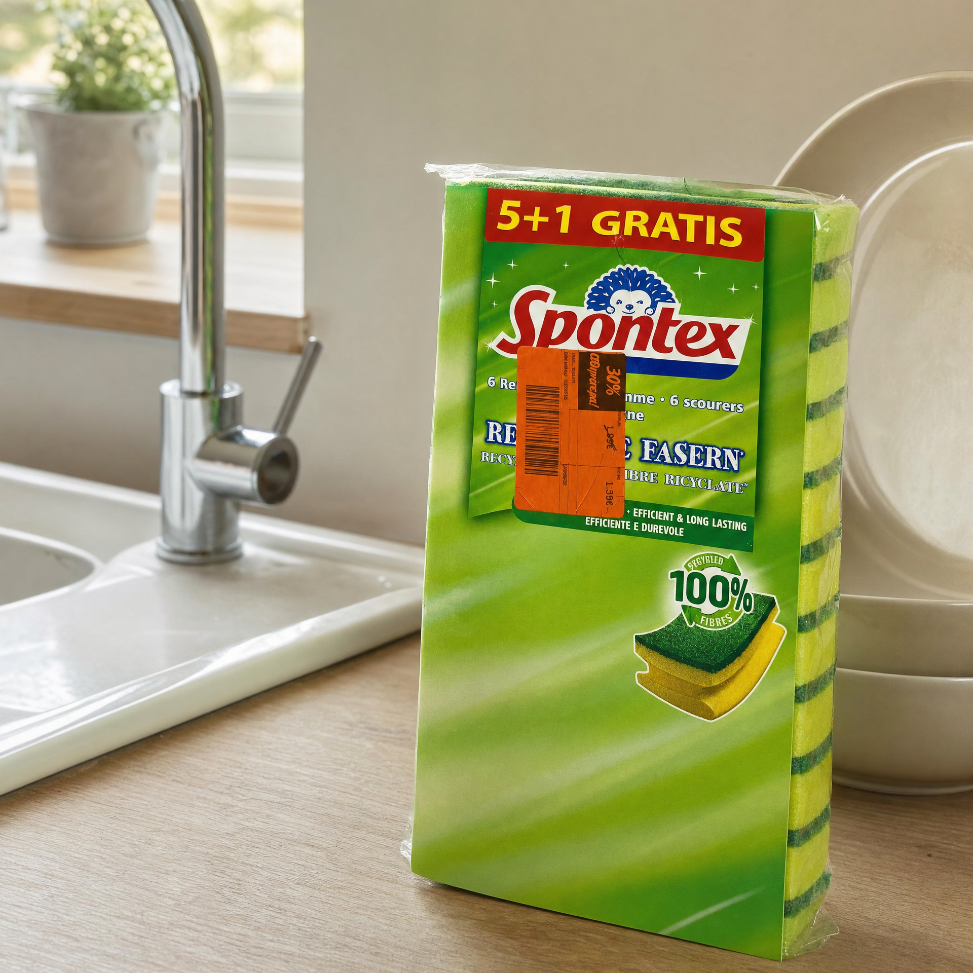 Spontex estropajos doble cara - pack promocional 5+1 gratis