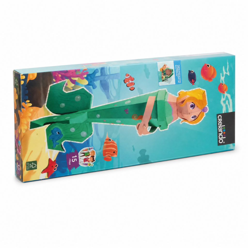 Crelando Kit de Manualidades Cono Escolar Sirena 15 Piezas
