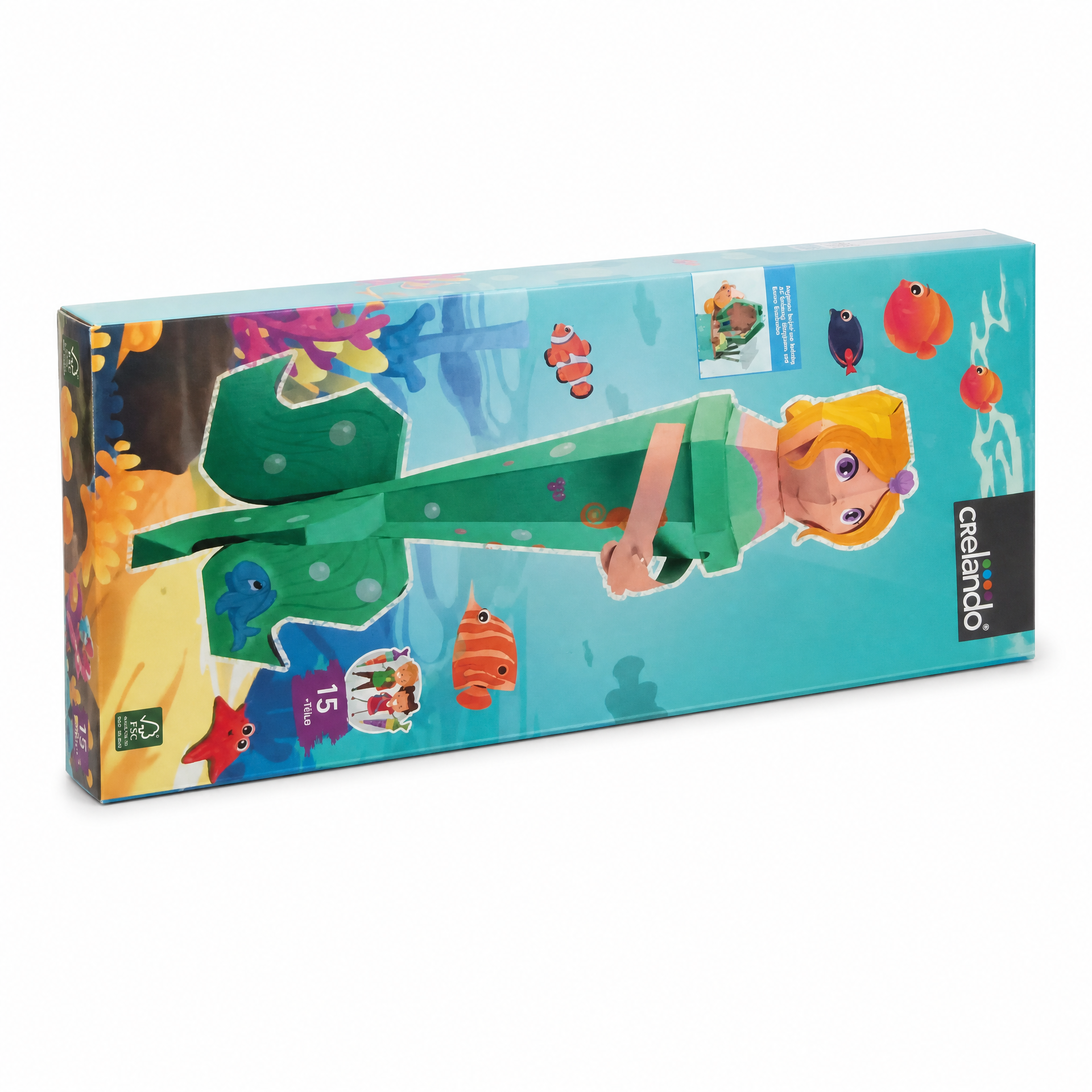 Crelando Kit de Manualidades Cono Escolar Sirena 15 Piezas
