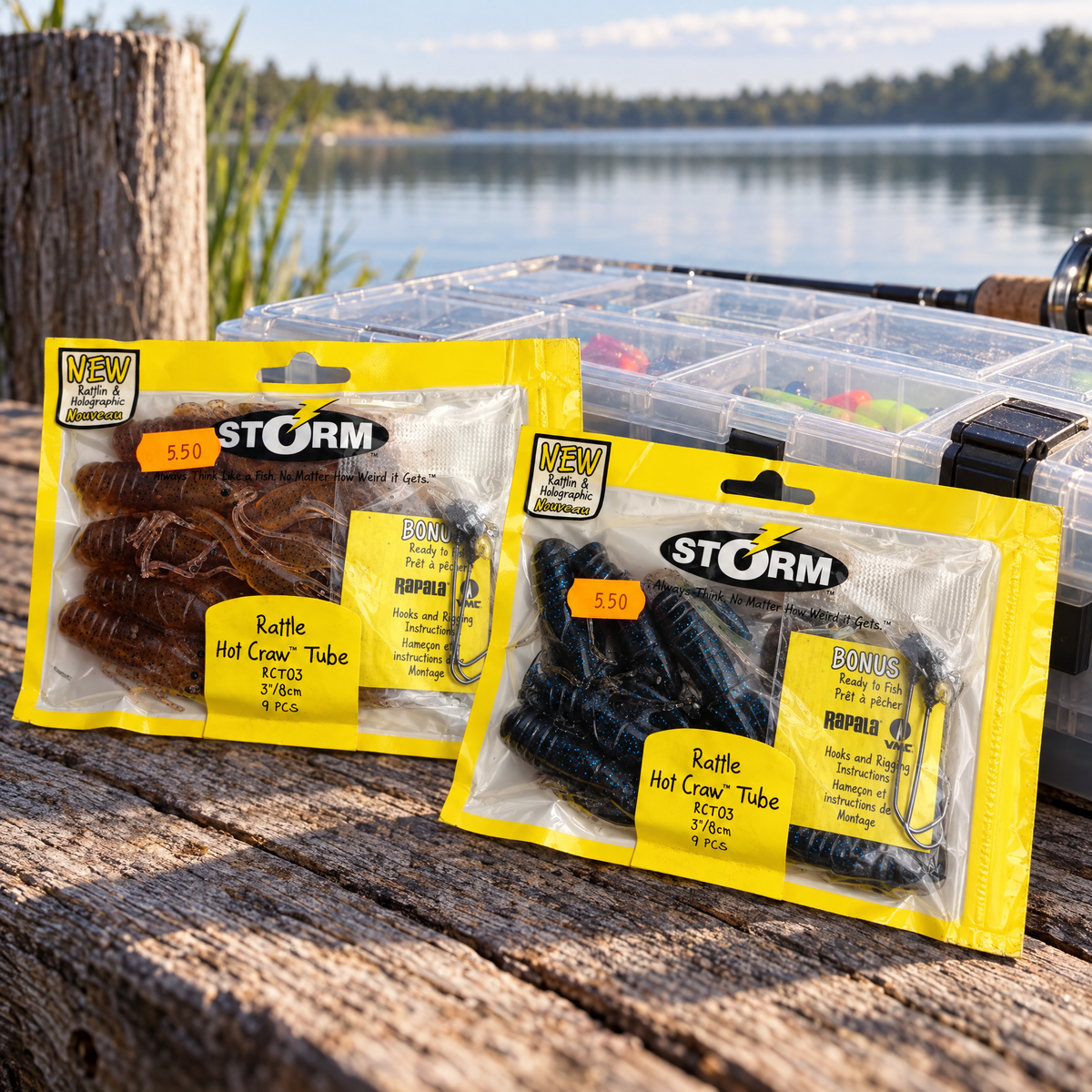 Storm Rattle Hot Craw Tube RCT03 · 8 cm · 9 uds