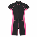 Traje de Neopreno Mujer Negro y Rosa con Cremallera Frontal