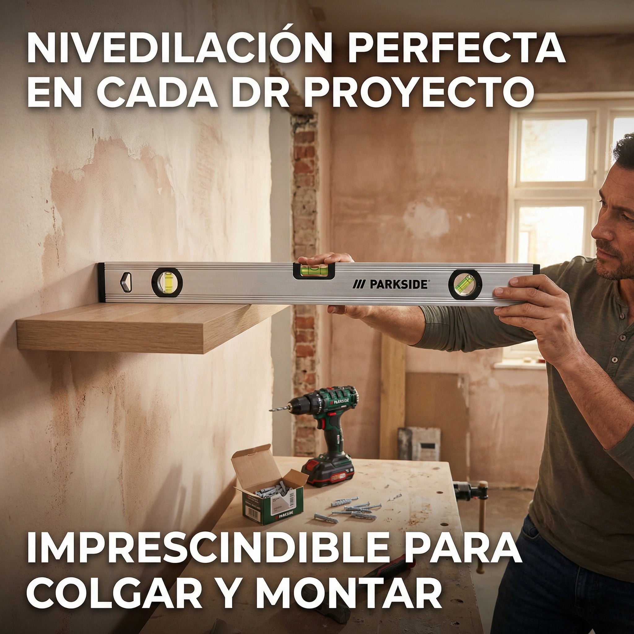 Nivel de Burbuja de Aluminio Triple Precisión | Parkside