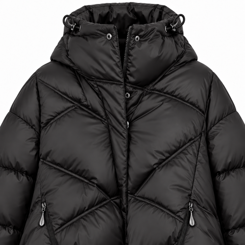 Abrigo acolchado largo Le Option Nord negro · Talla 48 · detalle