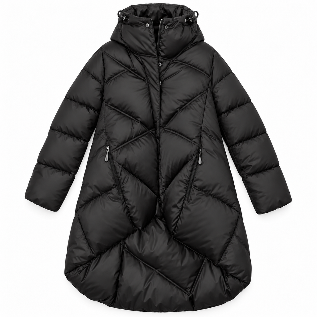 Abrigo acolchado largo Le Option Nord negro · Talla 48 · presentacion