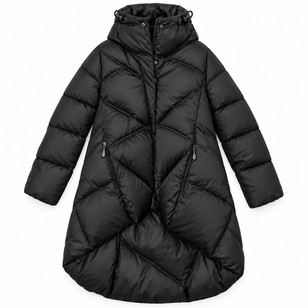 Abrigo acolchado largo Le Option Nord negro · Talla 48 · presentacion