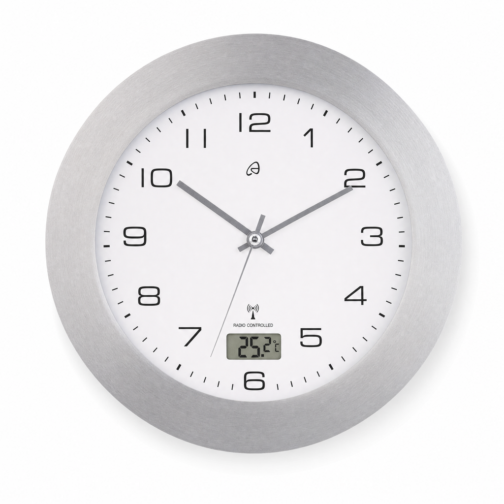 Reloj de Baño Radiocontrolado AURIOL Blanco con Temperatura