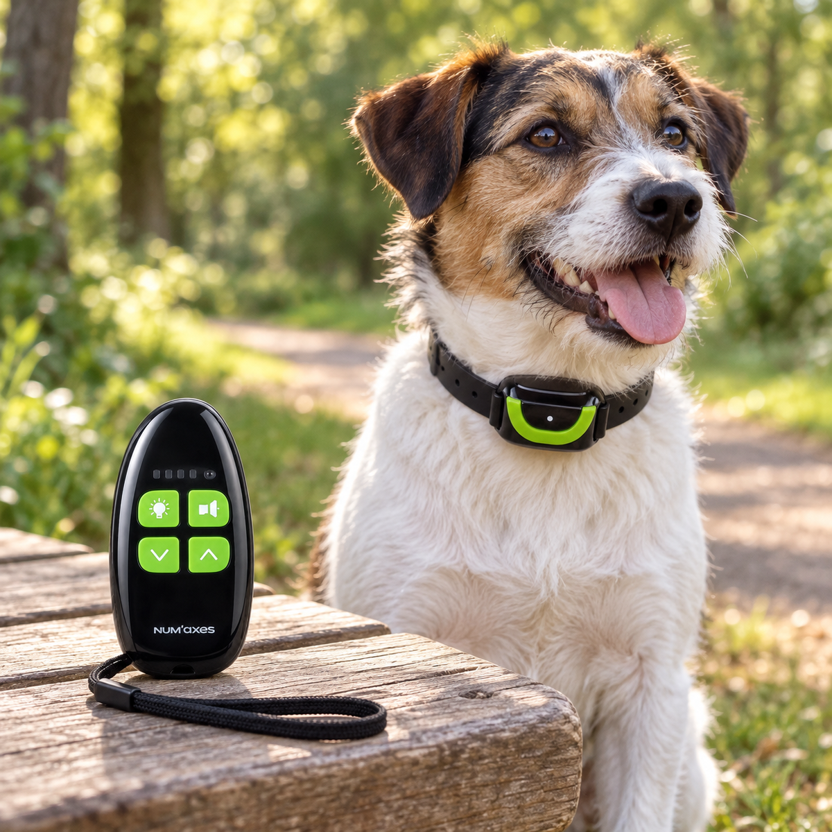 Collar NUM'AXES Canicom Soft en uso con perro