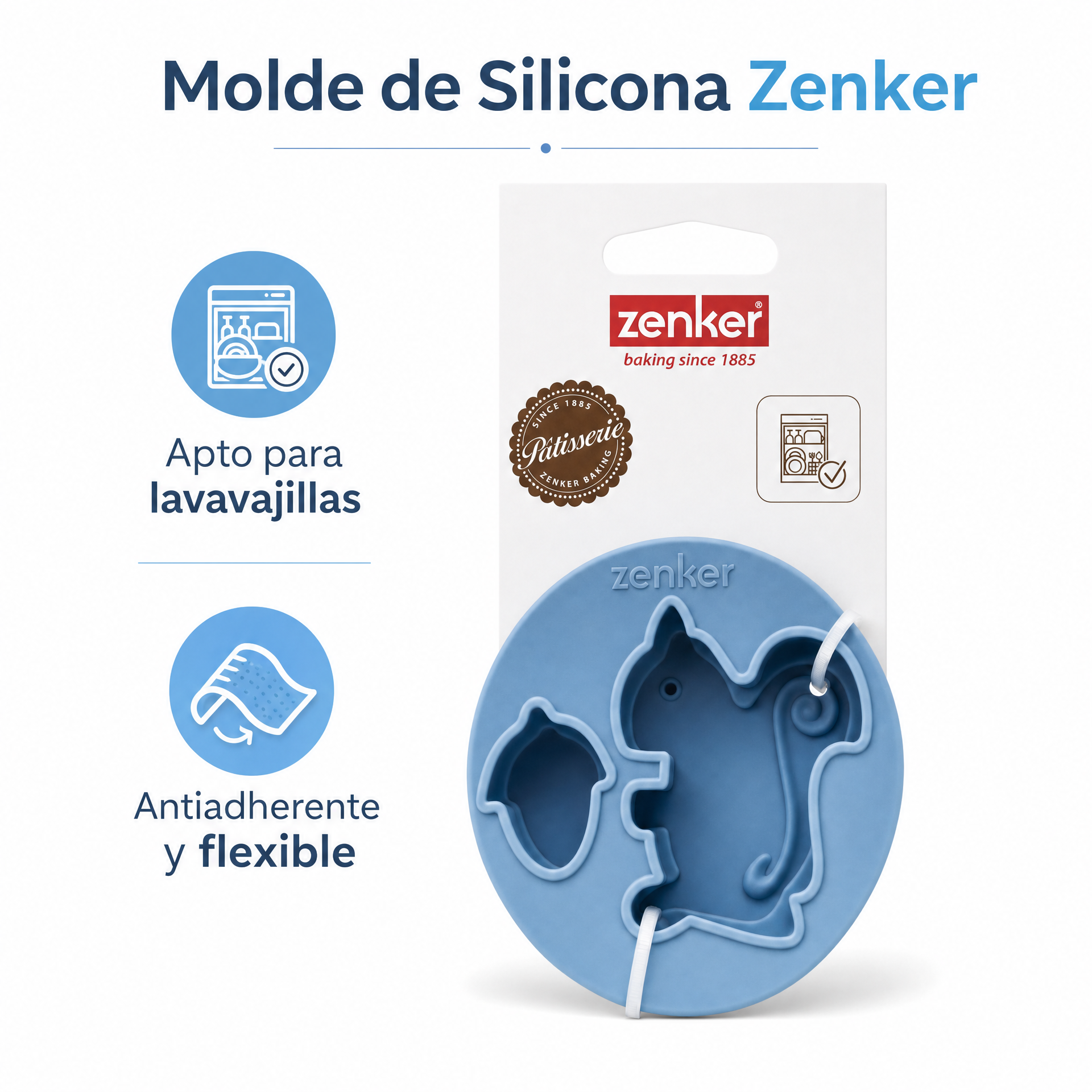 Zenker Molde de Silicona con Forma de Ardilla