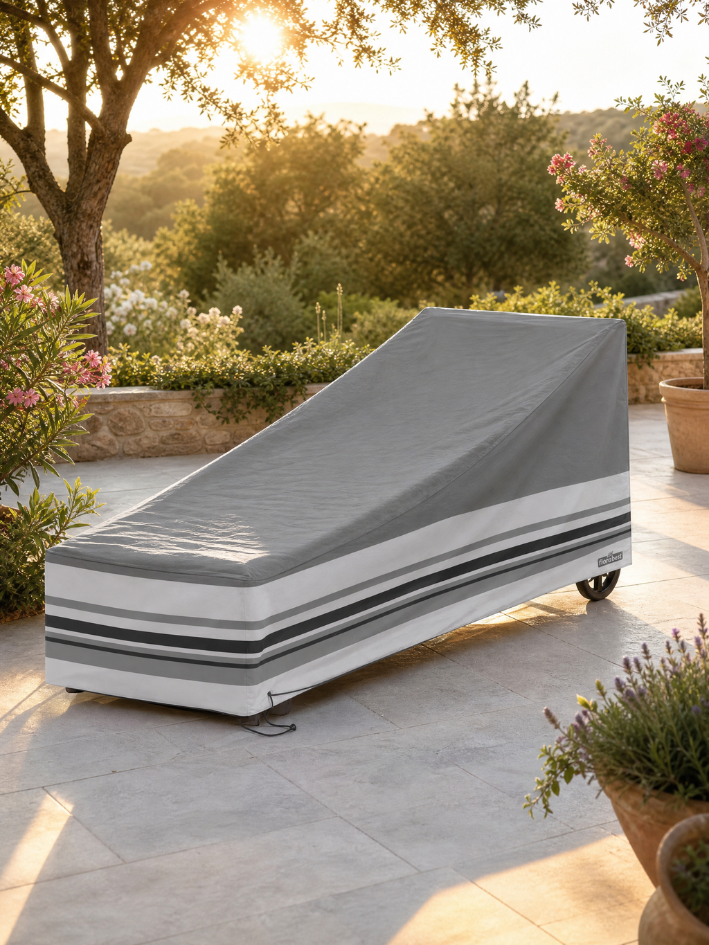 Funda protectora para tumbona 65 x 190 x 40/80 cm resistente a rayos UV