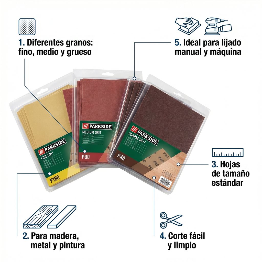 Set de Lijas Parkside