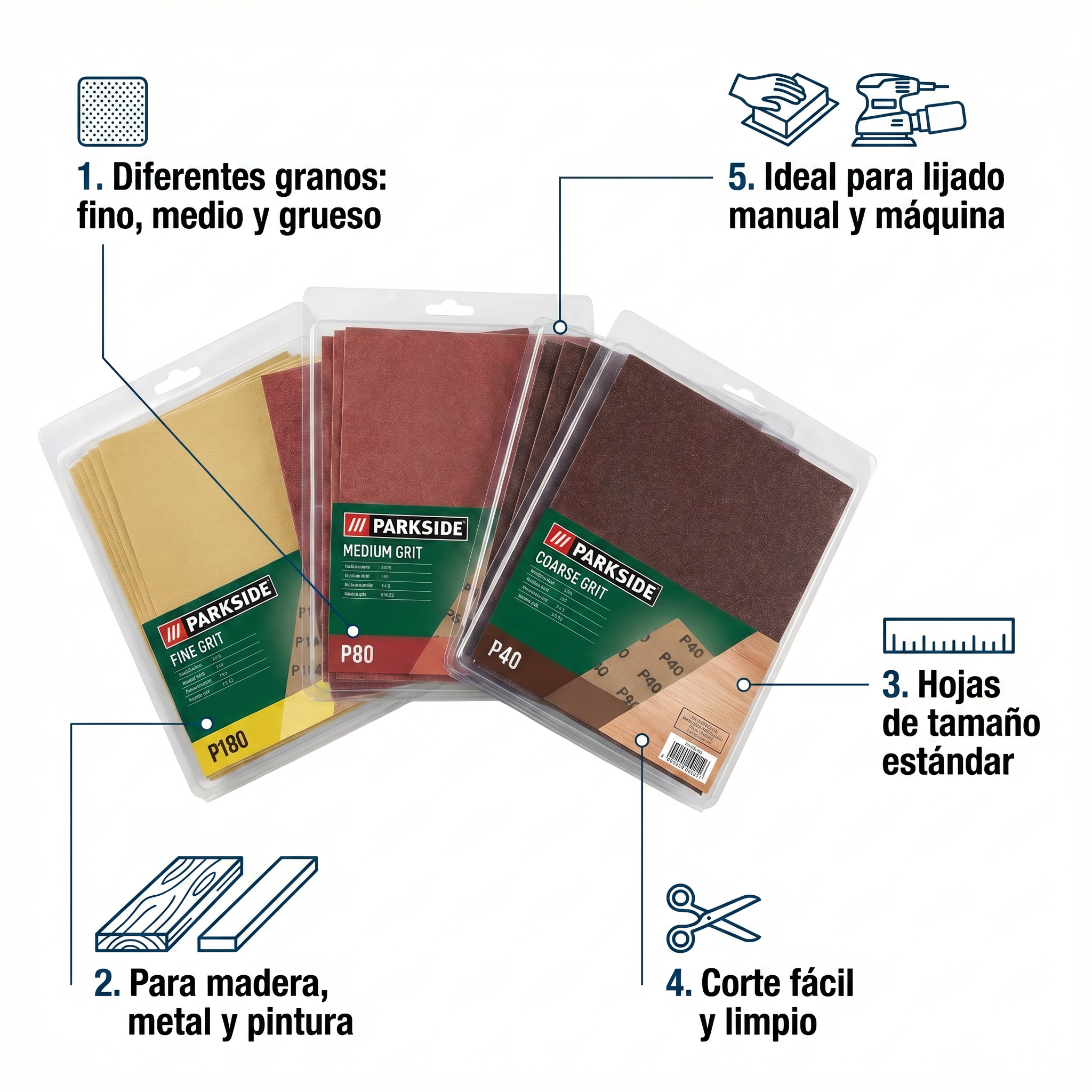 Set de Lijas Parkside