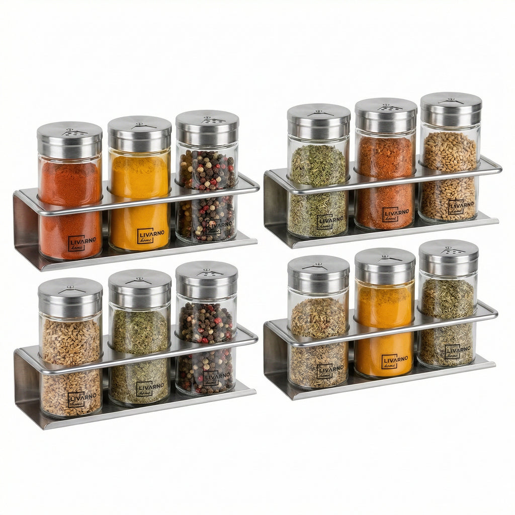 Set Especiero Livarno Home 12 Tarros + 2 Estantes