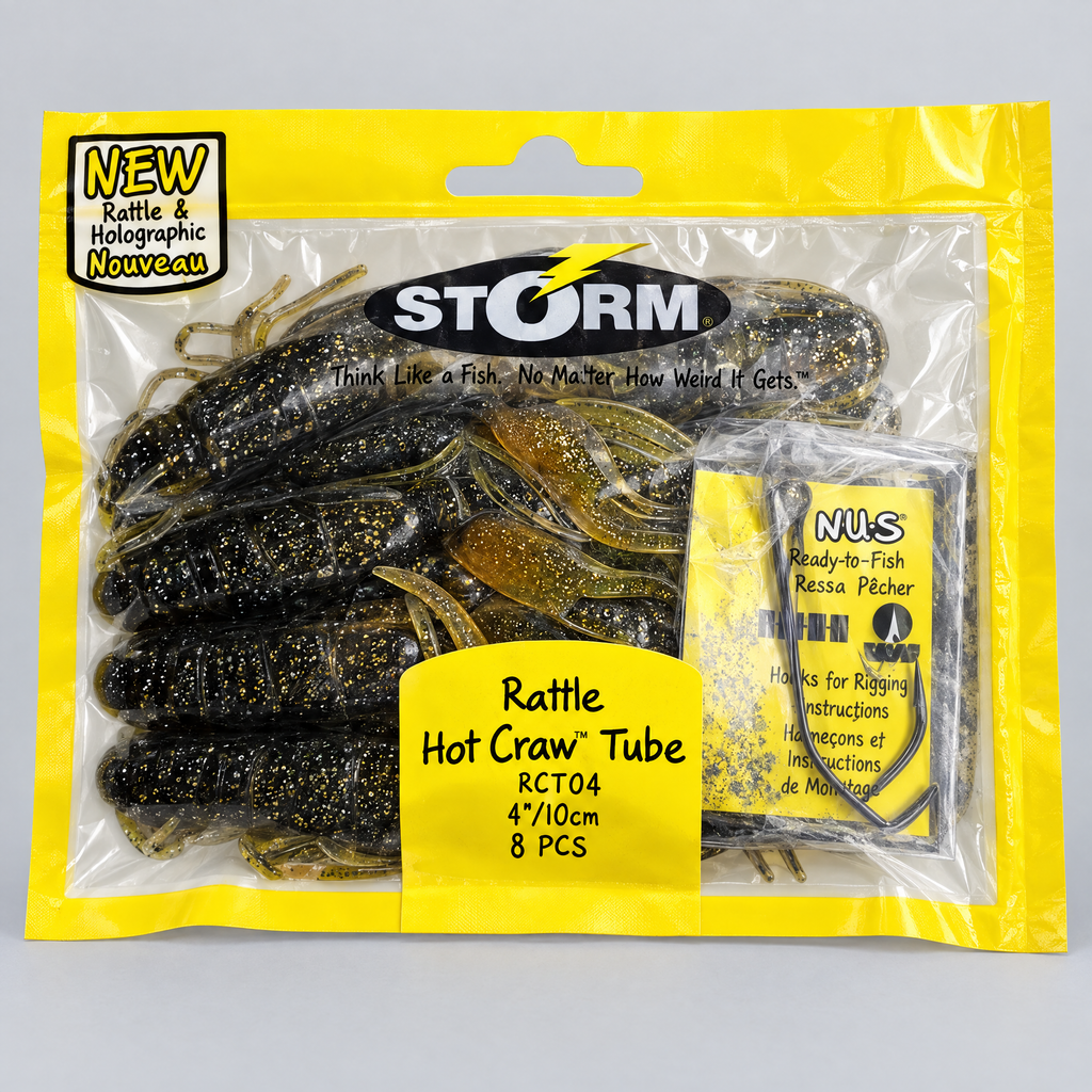 Storm Rattle Hot Craw Tube RCT04 · 10 cm · 8 uds