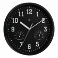 Reloj de Pared Auriol Negro con Temperatura y Humedad 25cm