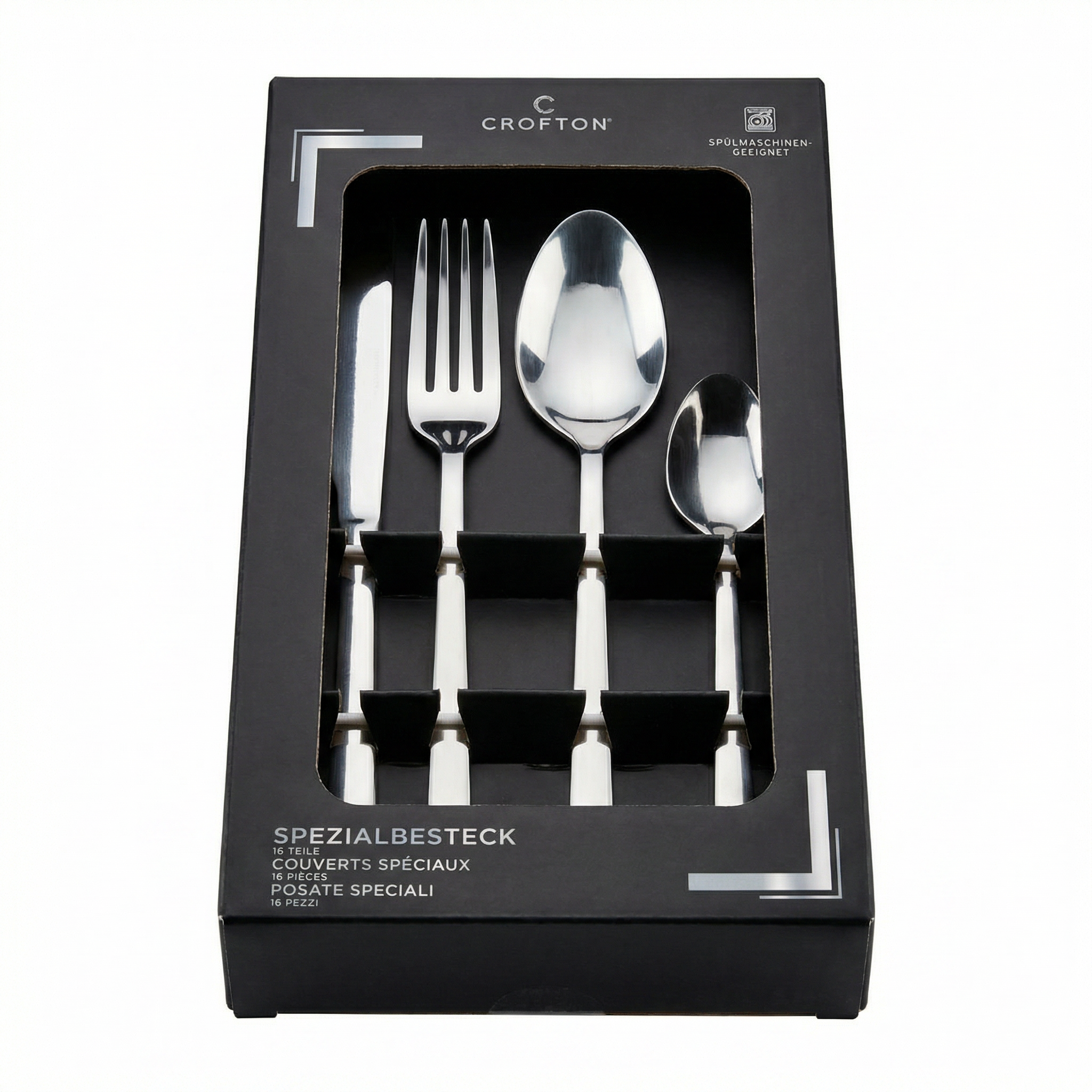 Cubertería Especial Crofton 16 Piezas — Acero Inoxidable Premium