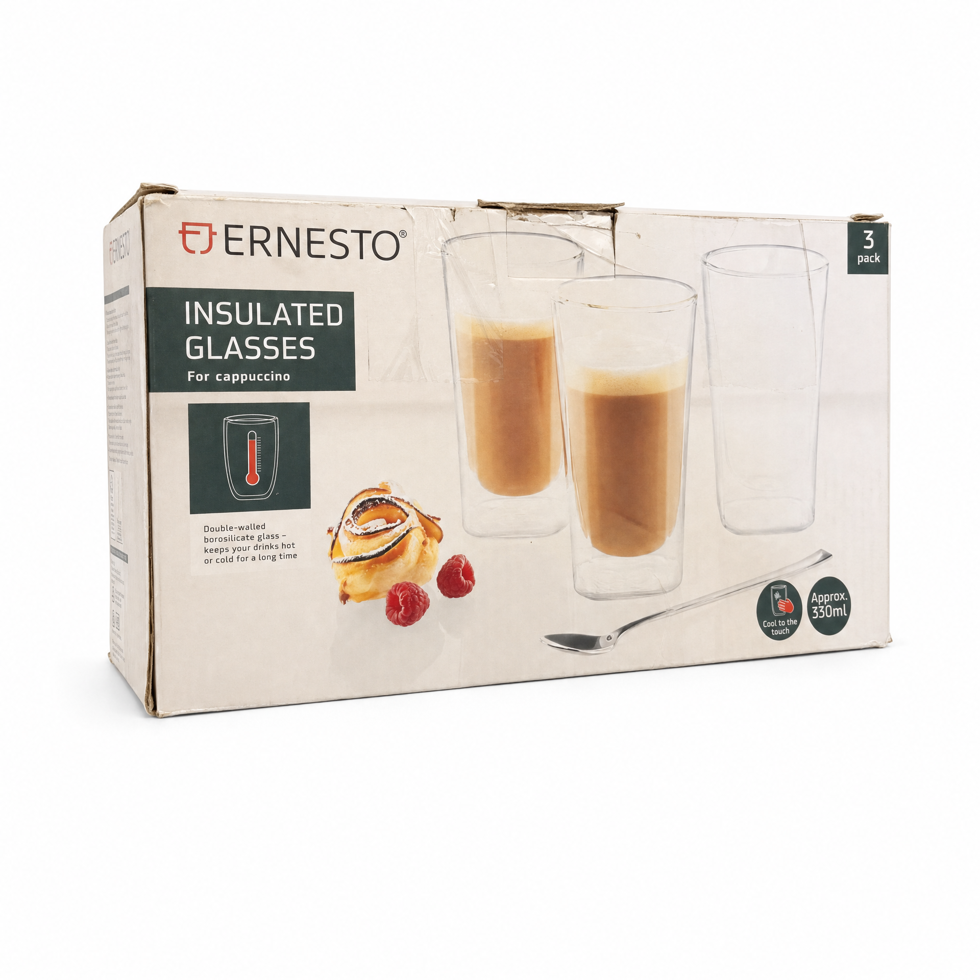 Ernesto Pack de 3 Vasos Térmicos para Cappuccino 330 ml