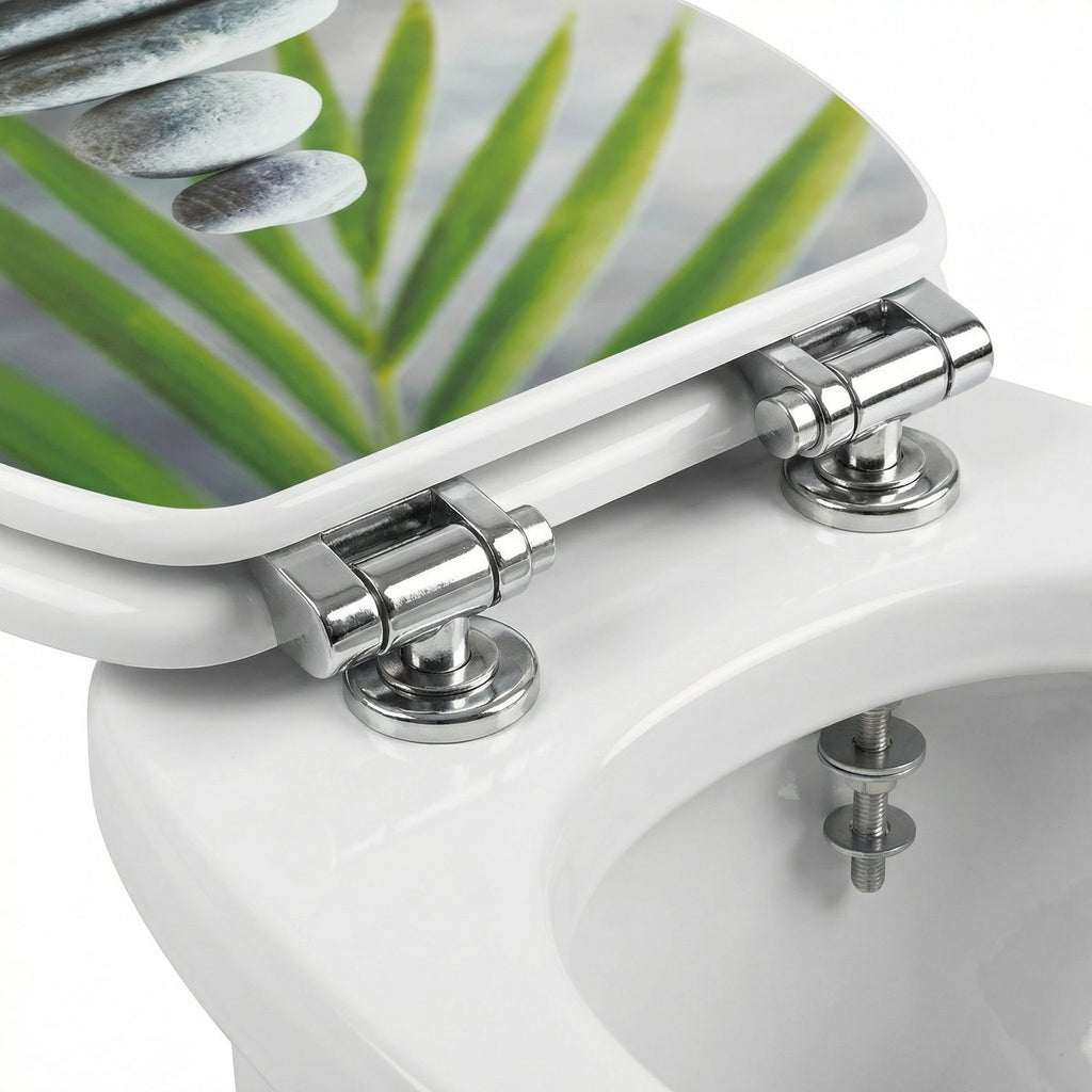Tapa de WC con Decoración Zen (Piedras y Bambú) - Home Creation