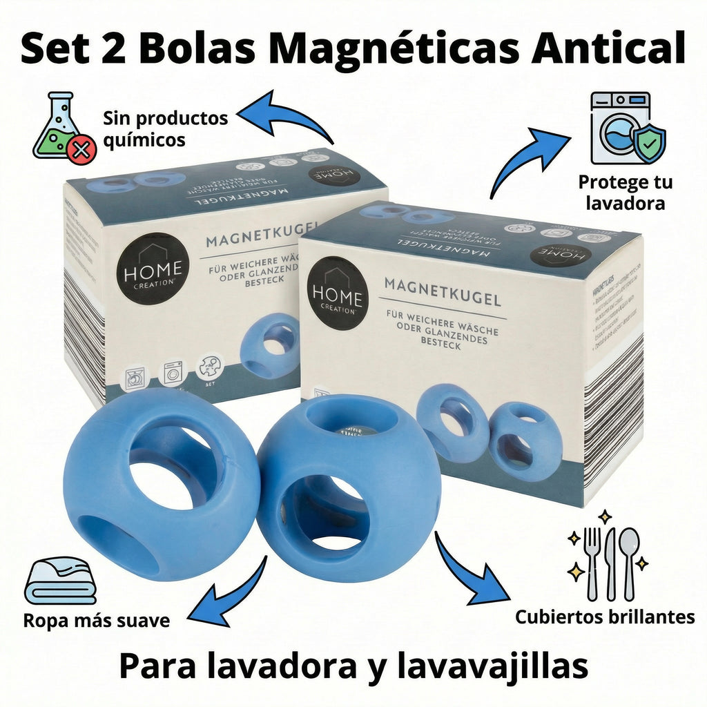 Bolas Magnéticas Antical Lavadora y Lavavajillas (Set 2 uds) - Home Creation