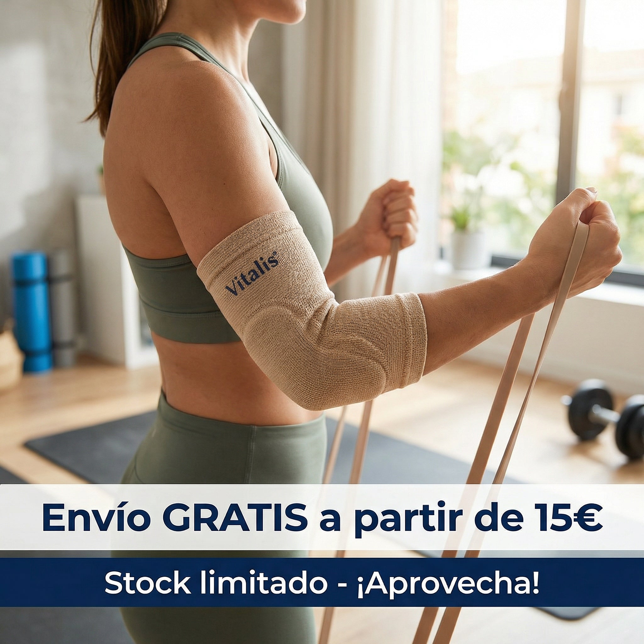 Codera Deportiva Estabilizadora con Gel Talla M - Vitalis