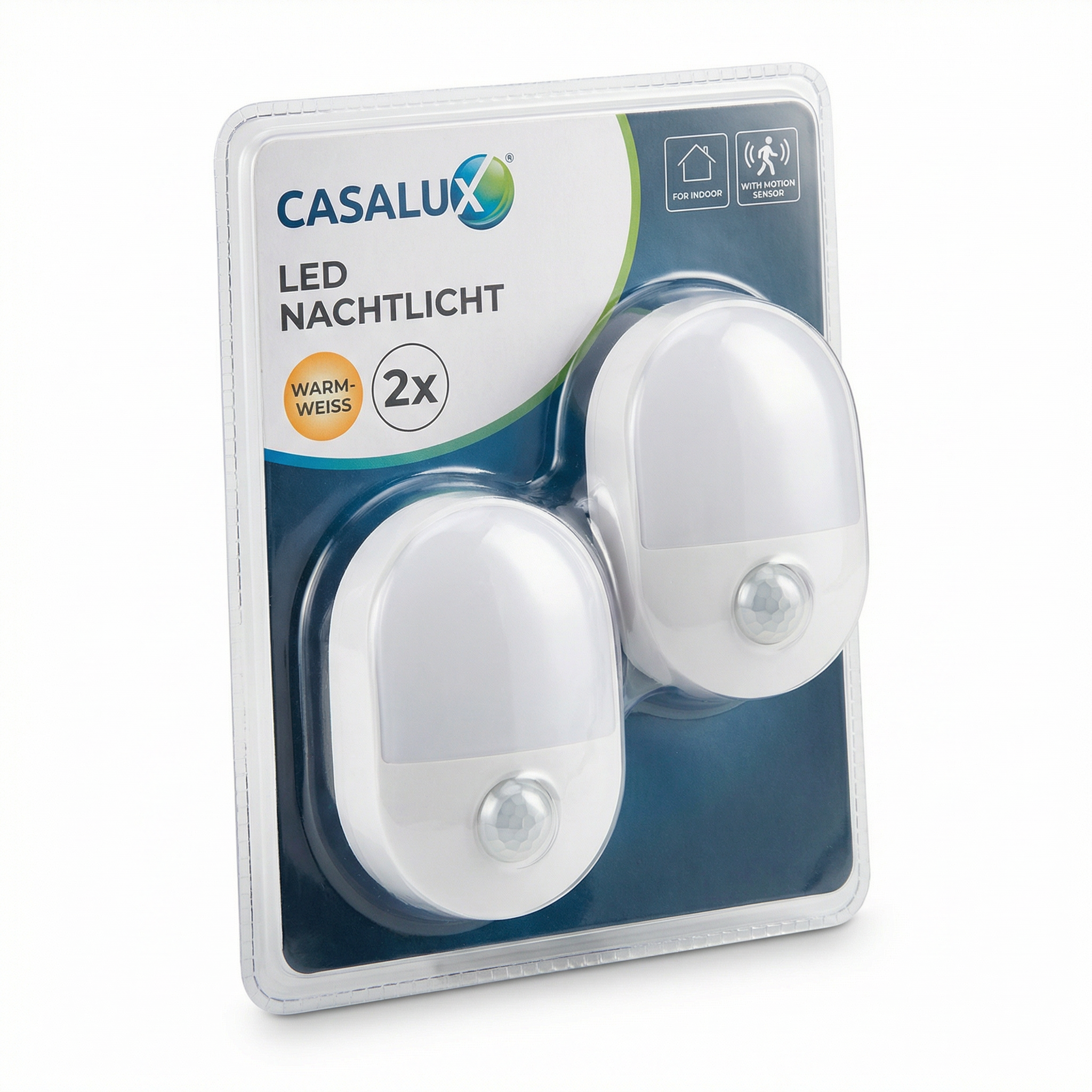 Pack 2 Luces Nocturnas LED Enchufables Luz Cálida con Sensor | Casalux