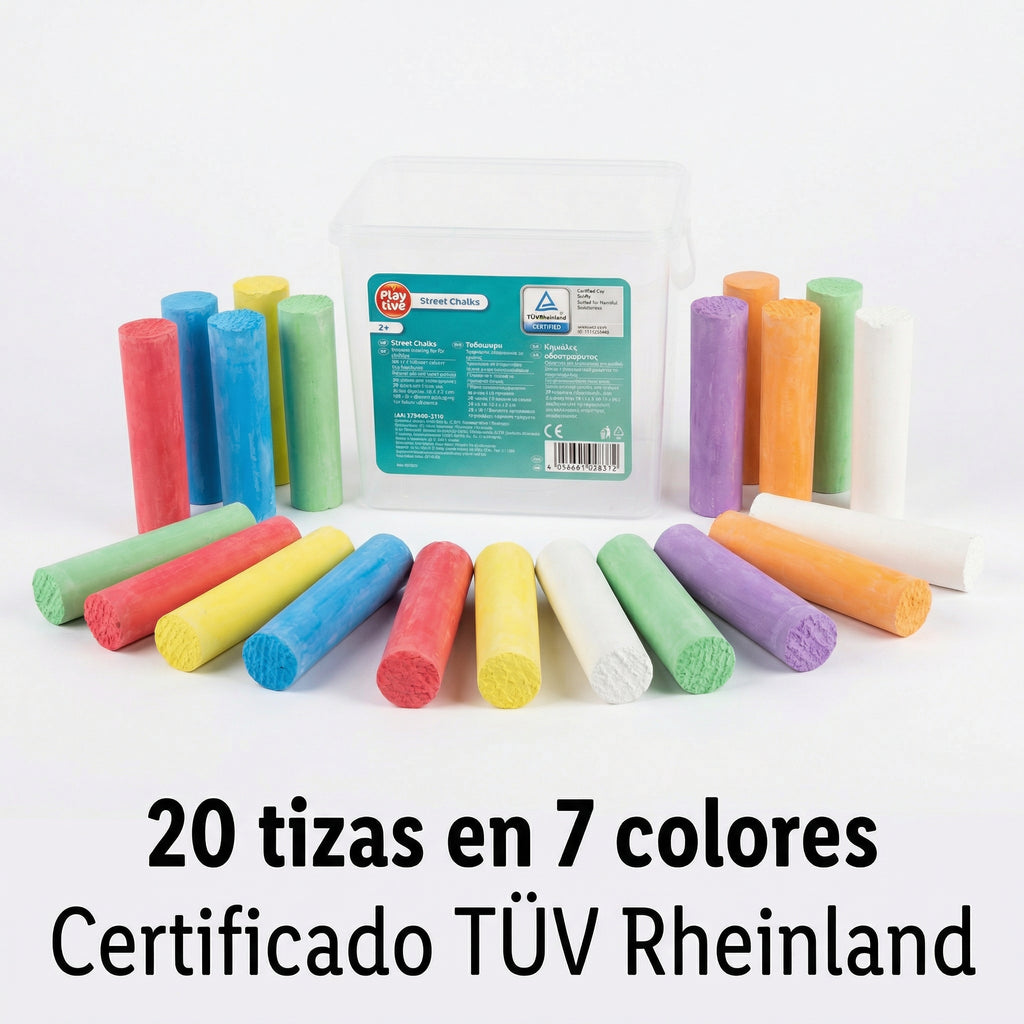 Set de 20 Tizas de Calle Gigantes 7 Colores - Playtive