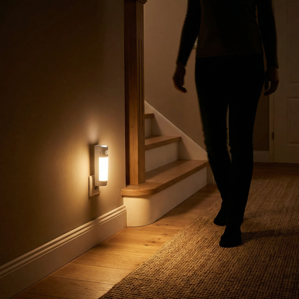 Luz Nocturna LED con Sensor de Movimiento Doble Color Cálido/Frío | Casalux