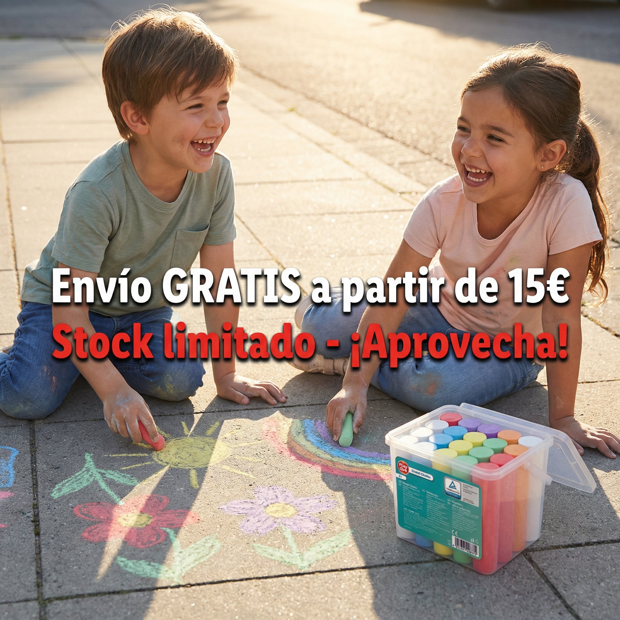 Set de 20 Tizas de Calle Gigantes 7 Colores - Playtive