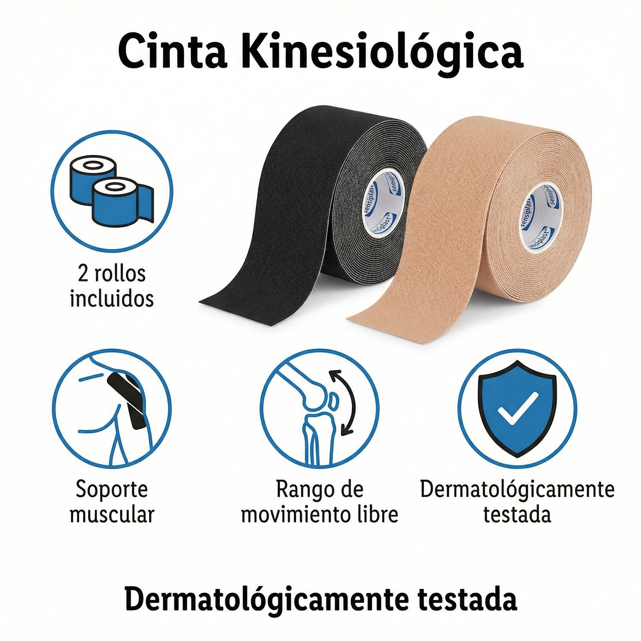 Cinta Kinesiológica Deportiva (2 Rollos) - Sensiplast