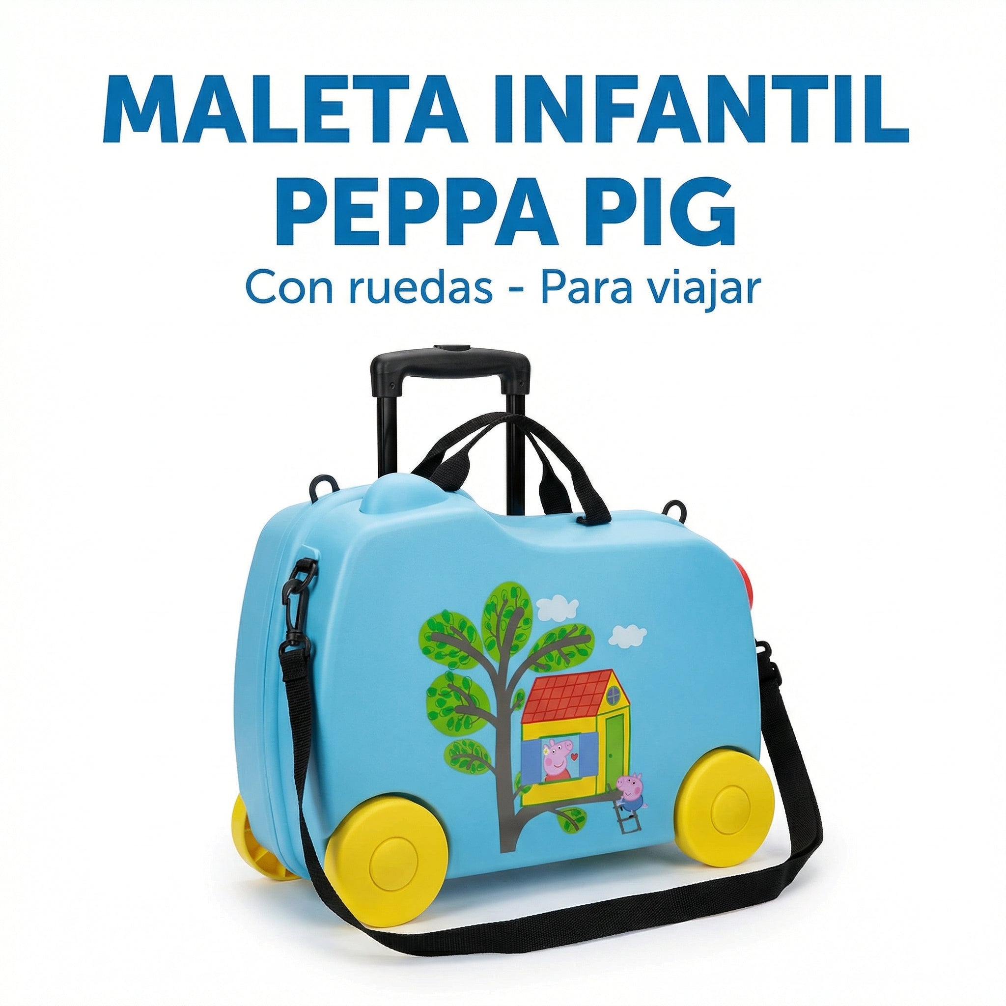 Maleta Infantil Rígida con Ruedas Peppa Pig