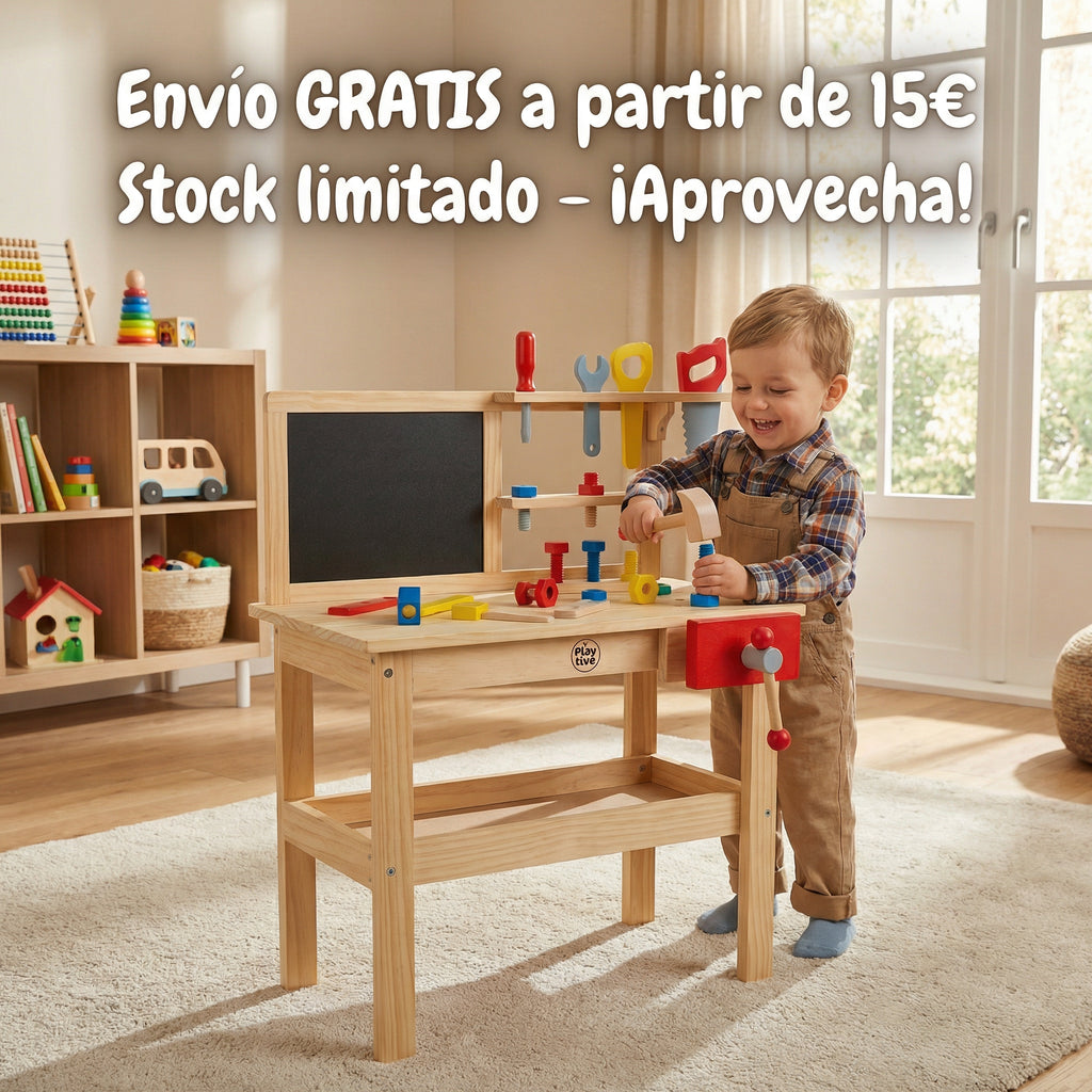Banco de Trabajo Infantil de Madera con Herramientas - Playtive