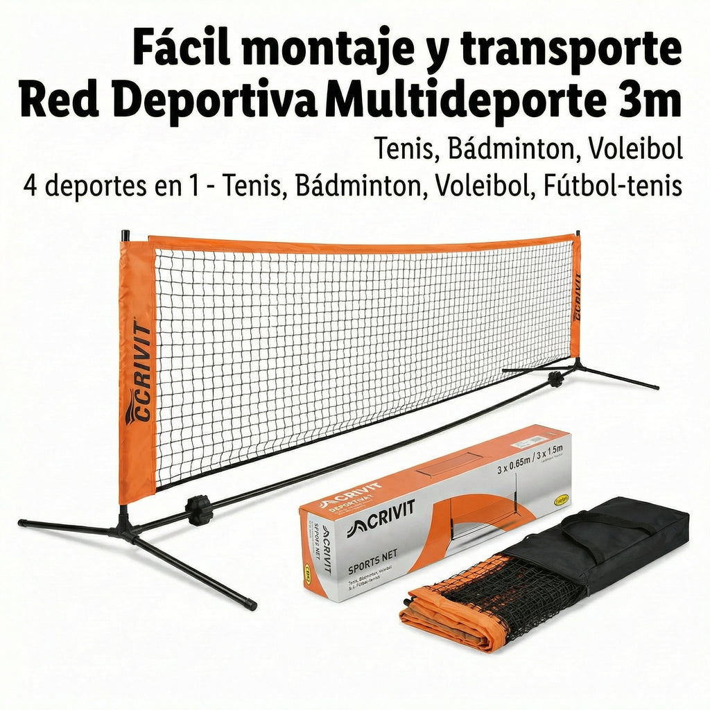 Red Deportiva Multideporte Portátil 3m - Crivit